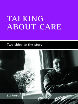 cover image of Talking about care